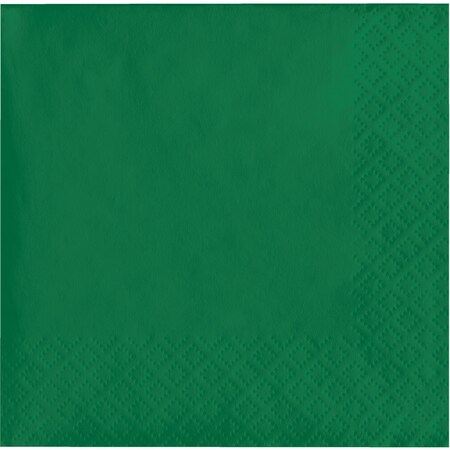Touch Of Color Emerald Green Beverage Napkins, 5"x5", 1200PK 259112