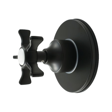 Kingston Brass Single-Handle Six-Way Diverter Valve with Round Trim Kit, Matte Black KS4030NX