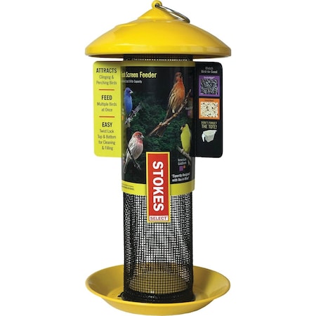 Stokes Select 13'' 1 Lb. Capacity Yellow Finch Screen Feeder 38115
