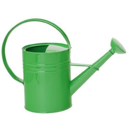 Superherostuff 1 gal Enameled Galvanized Steel Watering Can with Removable Rosette, Apple Green PA3002080