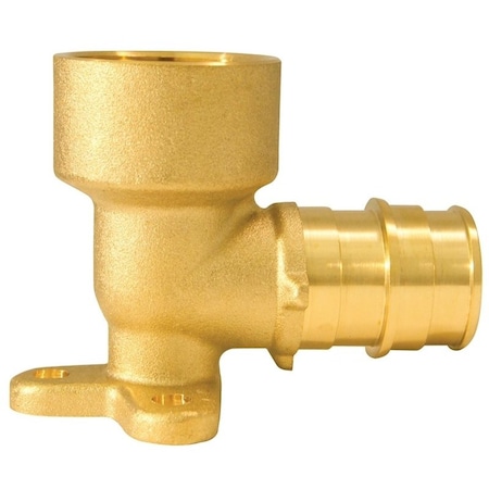 Apollo Valves ExpansionPEX Series Drop Ear Pipe Elbow, 34 in, Barb x FNPT, 90 deg Angle, Brass EPXDEE34