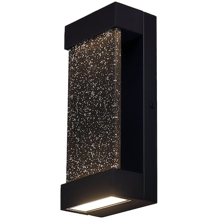 Sunlite LED 12in. Black Outdoor Up and Down Seedy Acrylic 120V Dimmable Wall Light Sconce 81205-SU