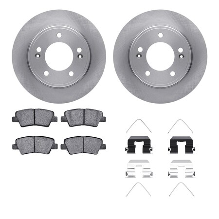 Dynamic Friction Co DFC Brake Rotor with 5000 Brake Pads and Hardware Kit 6512-03322