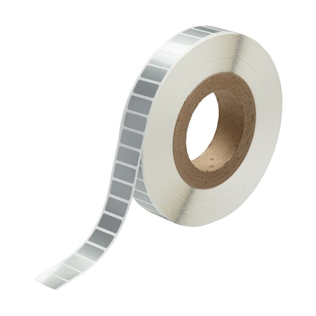 Brady Tamper-Resistant Metallized Vinyl Labels 0.5 in H x 1 in W Silver PK of 2/RL THT-59-362-10