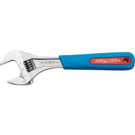 Channellock Adj. Wrench, 10", 1-13/32" Cap., Chrome 810WCB