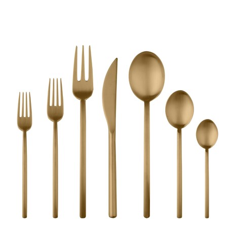 Mepra Due Flatware Set - 32 Pieces - Ice Gold 108022032