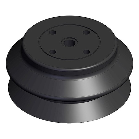 Smc Vacuum Pad, Black, Bellows Pad ZP100HBN