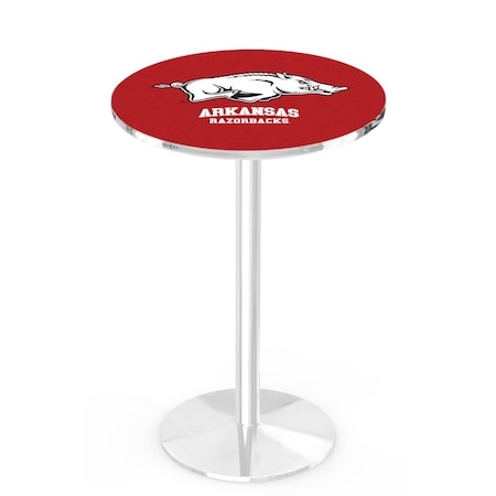 Holland Bar Stool Co 36" Chrome Arkansas Pub Table, 36" dia. Top L214C3636ArknUn
