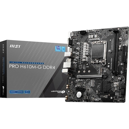 Msi H610M-G DDR4 Desktop Motherboard - Intel H610 Chipset - Socket LGA-1700 - Micro ATX PROH610MGD4