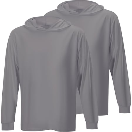 Protectx Sun Protection Hoodie, Polyester, Grey, 3XL, 2 PK HD-APL130-GY-02-XXXL