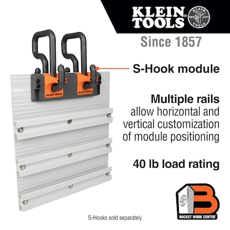 Klein Tools Wall Assembly, Blk/Gry/Org, Plastic, 1PK BC100S