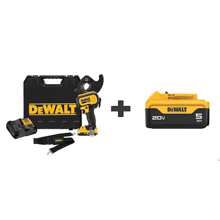 Dewalt Cable Cutter Kit 20V MAX, Cordless + Li-Ion Battery DCE155D1 / DCB205