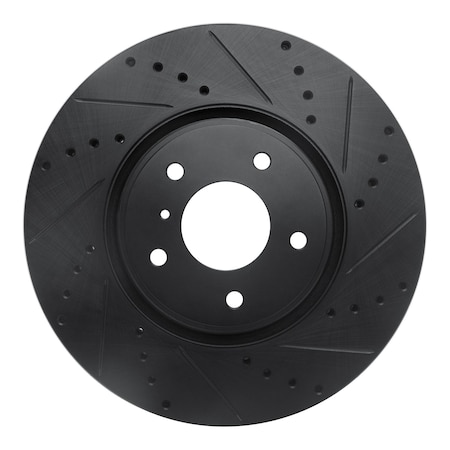 Dynamic Friction Co DFC Brake Rotor - Drilled and Slotted - Black 633-68014R