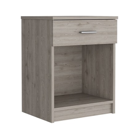 Homeroots 22" Gray Wood One Drawer Nightstand 543645