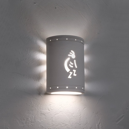 Luxury Lighting Asavva 10.5 in Tall Kokopelli Ceramic Outdoor Wall Light, Paintable Textured White Bisque, 2PK (2) 410-88-WTX-ud-7-17
