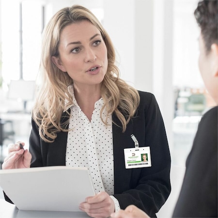 Avery Dennison Landscape Badge Holder Clip, Fits 2-1/4x3-1/2in Badge 50/BXin 2921