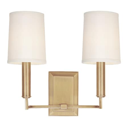 Hudson Valley Lighting Clinton 2 Light Wall Sconce 11 In. Aged Brass 812-AGB