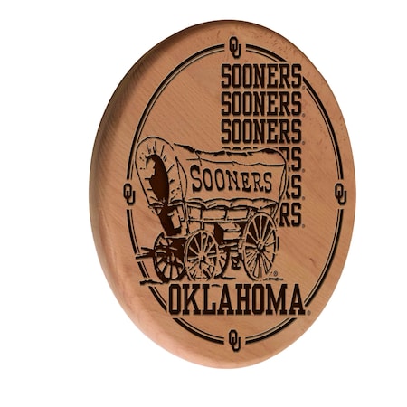Holland Bar Stool Co Oklahoma University 13" Laser Engraved Solid Wood Sign WSgnLNatOklhma