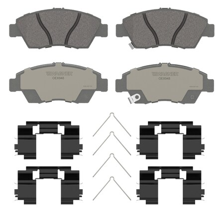 Wagner Brake OEX Front Disc Brake Pad Set Premium Ceramic,  OEX948