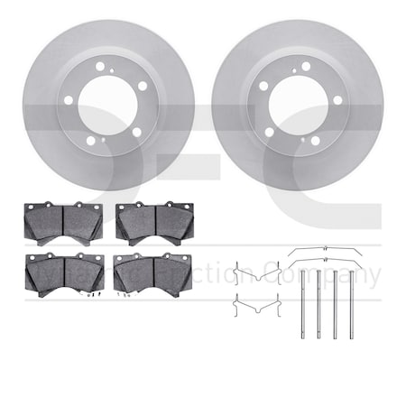 Dynamic Friction Co DFC GEOSPEC Coated Rotor- Heavy Duty Brake Pad includes Hardware 4412-76015
