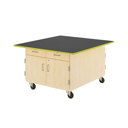Diversified Spaces Four Station Mobile Workbench, Charcoal WW32CLCL