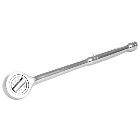 Perform Tool Ratchet 1/2 In Drive x 91/2 In Length; Round Head; 45 Teeth; Polished Nickel Chrome Plated; Chrome W32106