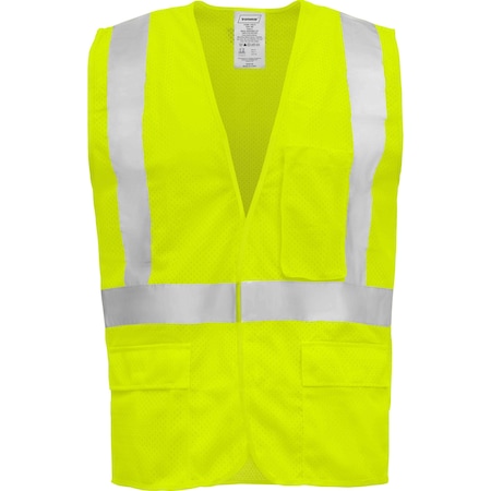 Ironwear Hi-Vis Safety Vest 6XL Class 2 , Hook & Loop 5 Pockets 1284-L-6XL