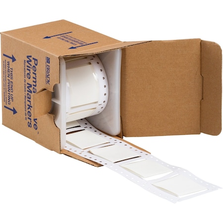 Brady PermaSleeve Low Smoke Zero Halogen Wire Marking Sleeves, 1.5 in. Dia x 0.75 in. W LSZH-1500-150-W-S2