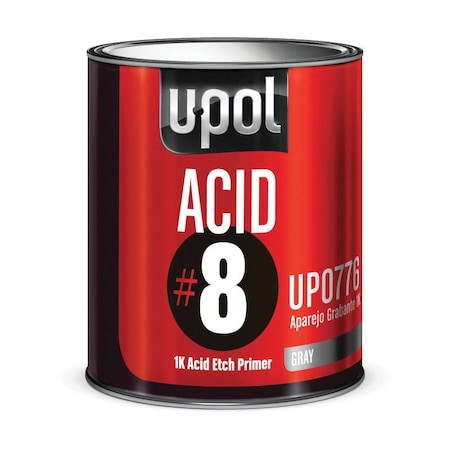 U-Pol UP0776 Fast Drying 1K Acid Etch Primer, 1 Liter Tin, Gray, 10 to 20 min Curing, Fast Drying 776