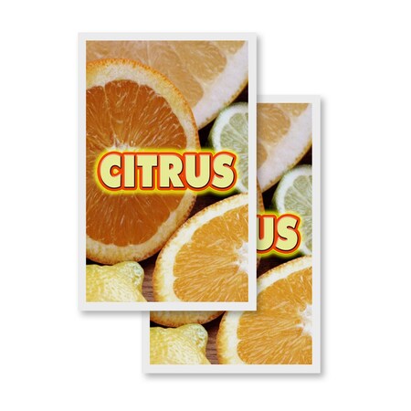 Signmission Citrus, Vinyl Decals Only 24 Inch x 36 Inch, Vinyl Decal, 2PK DSB-2436-2PACK-Citrus