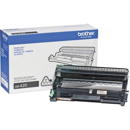 Brother Brother DR420 Replacement Drum - Laser Print Technology - 12000 - Black - 1 Each DR420