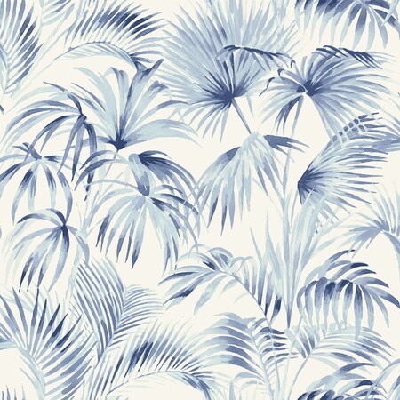 Chesapeake Manaus Blue Palm Frond Wallpaper 4071-71016