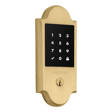 Baldwin Baldwin Z-Wave Boulder Touchscreen Deadbolt with Schlage C Keyway Vintage Brass Finish 8235033ZW