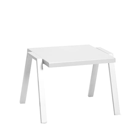 Panama Jack Outdoor Panama Jack Mykonos End Table with Glass PJO-2401-WHT-ET-GL