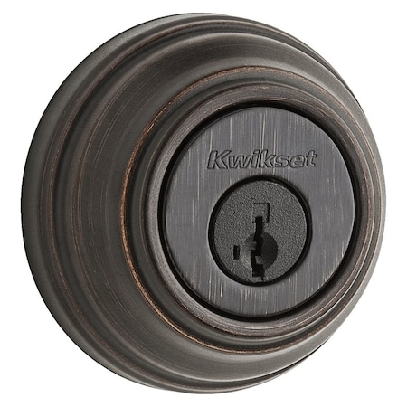 Kwikset Deadbolt, 1 Grade, Keyed Alike Key, Steel, Venetian Bronze, 238 x 234 in Backset, KW1, K4 Keyway 985 11P SMT CP