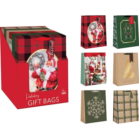 Paper Images Assorted Holiday Large Treated Gift Bag C48TGBA3CD-37