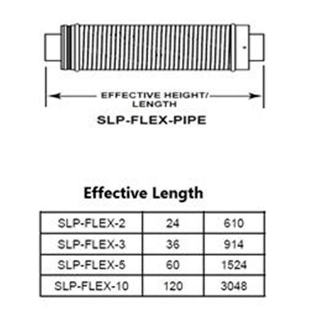 Slp -FLEX-10 10 ft. SL Length Flexible Venting Pipe SLP-FLEX-10