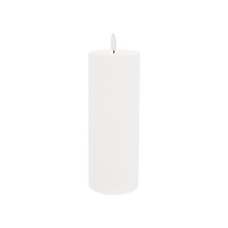 Homeroots Set of Two White Flameless Pillar Candles, 2PK 633839