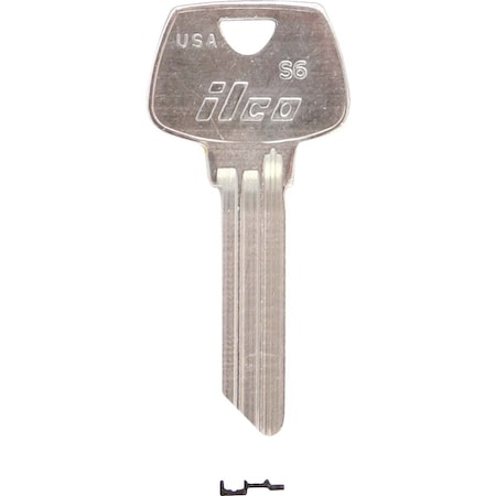 Kaba Ilco Sargent Nickel Plated House Key, S6, 10PK AL5380845B