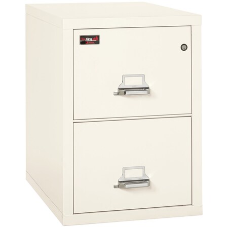 Fireking 2 Drawer, 2 Hr Fire & Impact Rated, Vertical, 31" depth Letter Ivory White 2-1929-2IW