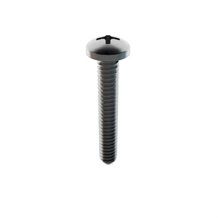 Zoro Select #10-32 x 1 1/4 in Phillips Pan Machine Screw, Plain 18-8 Stainless Steel, 25 PK 31-PP-10F-125