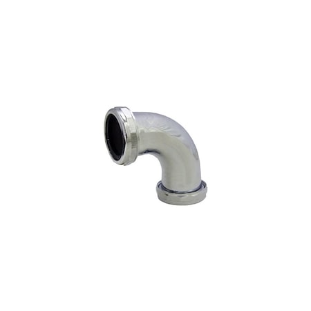 Larsen Supply Co. Pipe Fitting, Ell, 90-Degree, Slip Joint Elbow Ends, Chrome-Plated Brass, 1.5-In. 713380