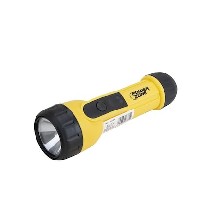 Powerzone High-Impact Flashlight, D Battery, D Battery, Krypton Lamp, 13 Lumens, 50 m Beam Distance, Yellow JL-L0013L