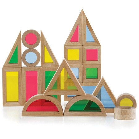 Guidecraft Jr. Rainbow Blocks, 40 Piece Set G3083