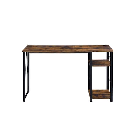 Homeroots 47" Brown and Black Writing Desk 491435