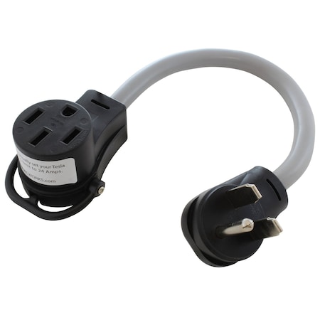 Ac Works Electric Vehicle Charging Adapter Cord for Tesla Use 6-30 30A 250V to Tesla EV630MS-018