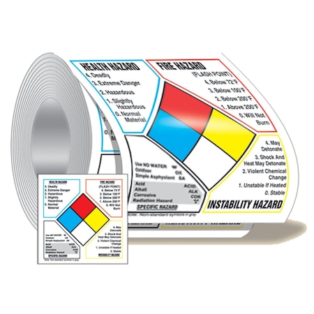 Accuform NFPA CLASSIFICA TION DIAMOND ROLL LABEL LZN644PS2