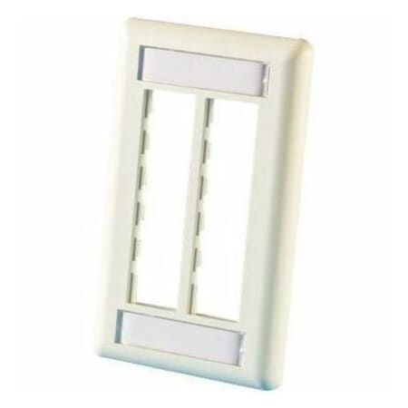 Ortronics 6-PORT FLUSH MOUNT UNLOADED, SINGLEGANG TRACJACK, WIREMOLD IVORY 40300545-99