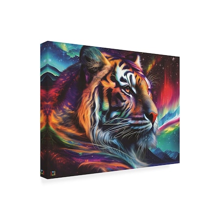 Trademark Fine Art Outdoor Canvas Art - Michael David Ward 'Tiger Aura' Wall Art for Patios, or Gardens GRL00917-OC2432WR