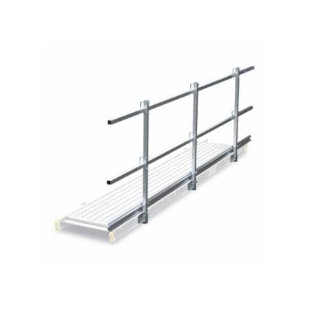 Werner Guardrail, 108 in x 1.5 in, Square Cut Length, Aluminum 919-SGR-09